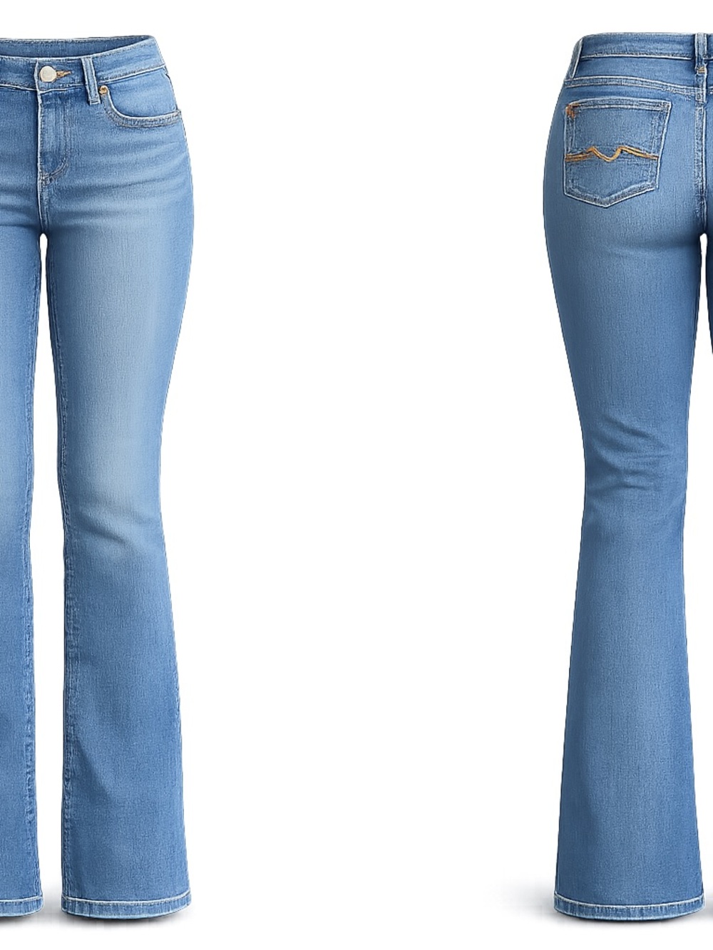 7 For All Mankind Light Blue Flare Jeans